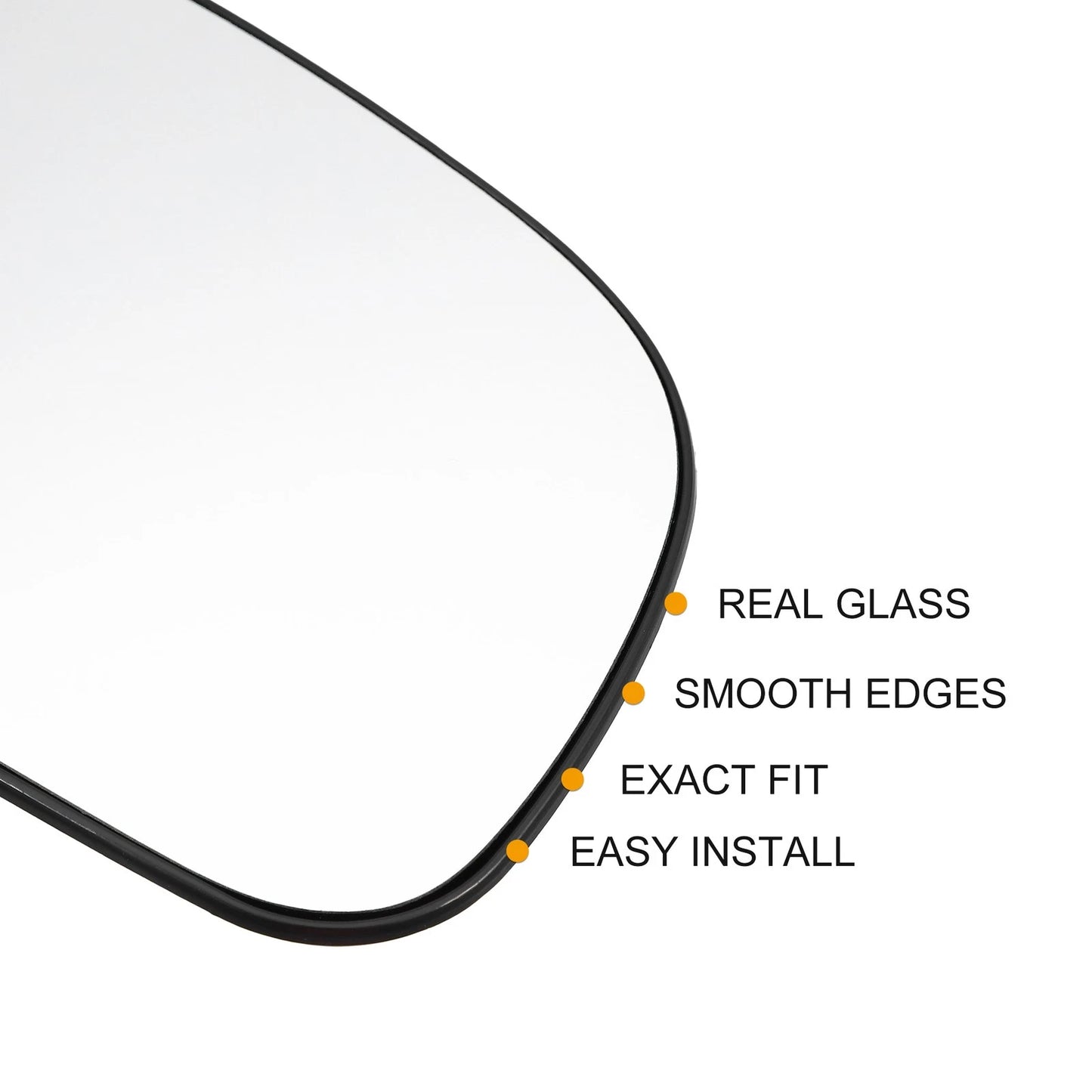 Heated Right Side Rearview Mirror Glass w/ Backing Plate for Jeep