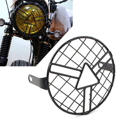 6.5" Headlight Grill Guard Light Cover for Cafe Racer Bobber Motorcycle