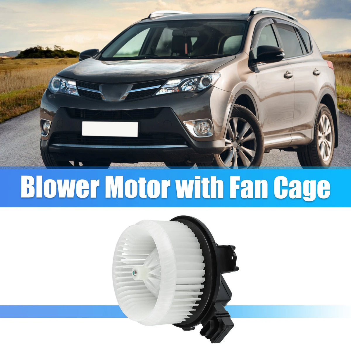 Blower Motor w/Fan Cage for Toyota Rav4, Corolla, Scion (2001-2023)
