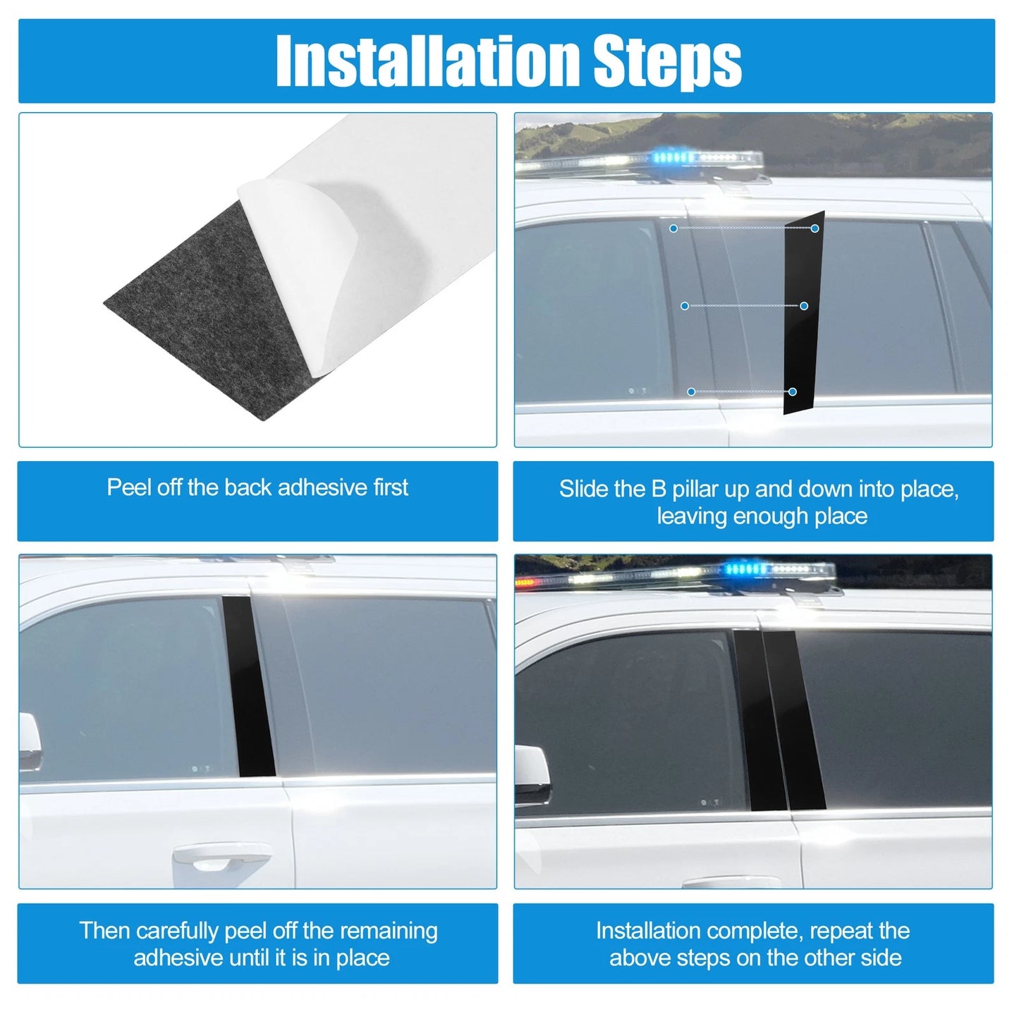 6Pcs Windshield B Pillar Trim Garnish for Nissan Titan Crew Cab (2004-2023)