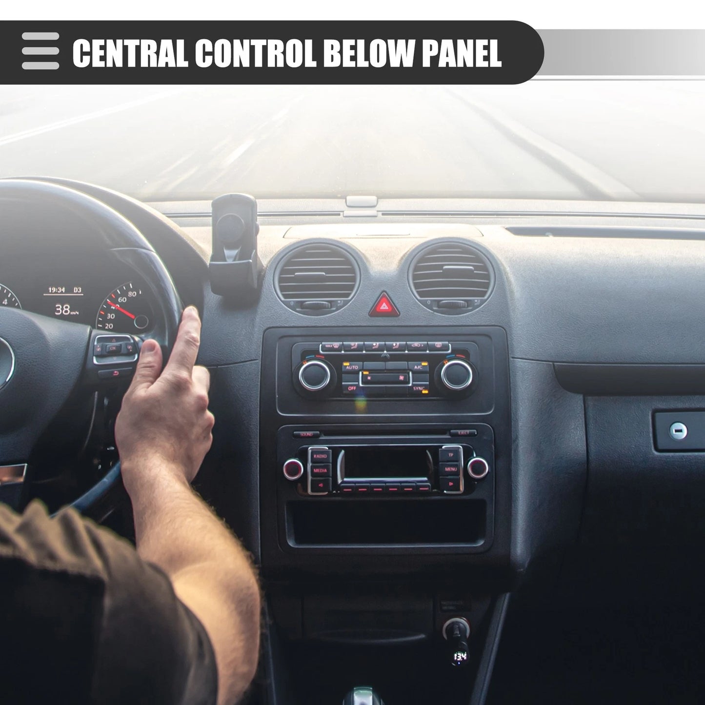 Center Control Panel Cover Trim for Honda Ridgeline (2017-2023) Black