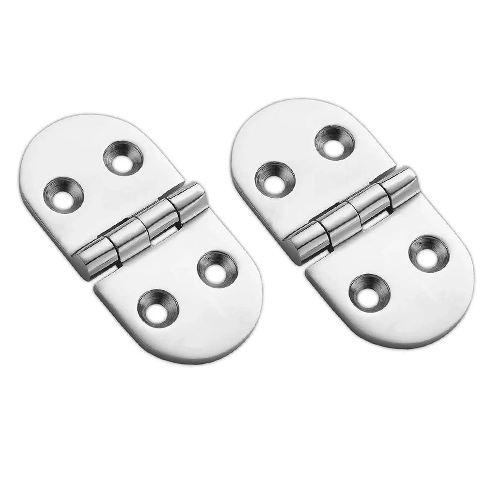 2 Pack Heavy Duty Oval Cabinet Hinges 316 Stainless Steel for Boats/RVs