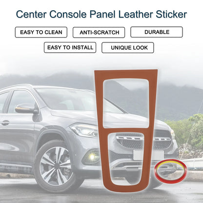 Center Console Panel Sticker for Mercedes-Benz GLA GLB EQA EQB 2020-2024 Brown