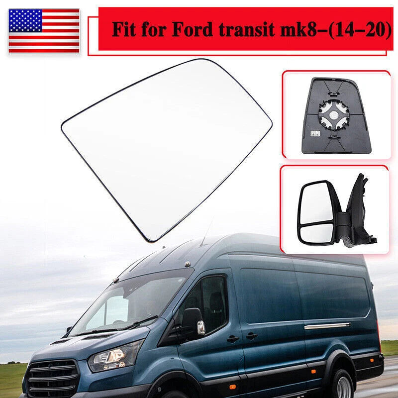 Heated Mirror Glass Left Driver Side for 2015-2019 Ford Transit 250 350