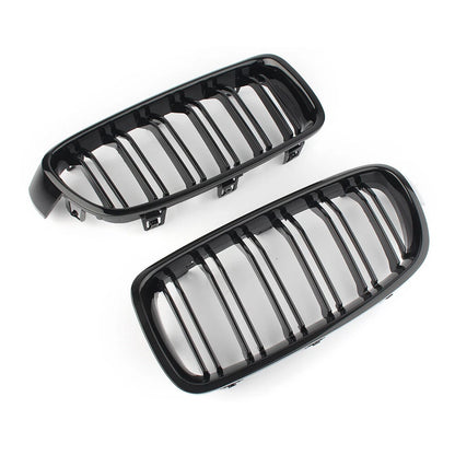 Dual Slat Gloss Black Grills for BMW 3-Series F30 F35 (2012-2016)