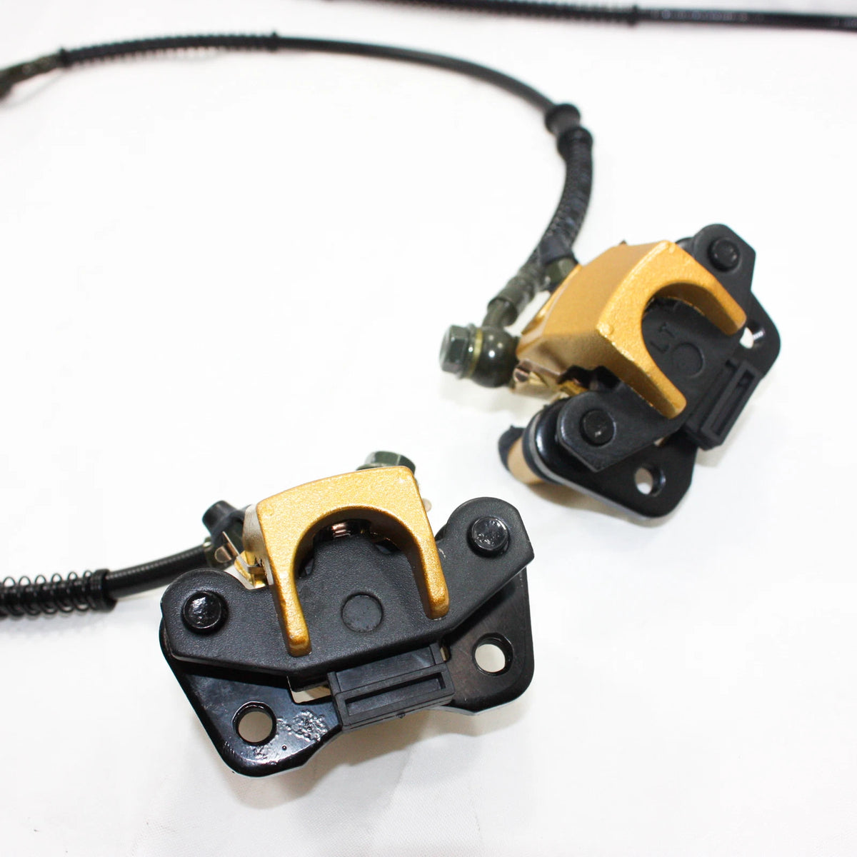 Hydraulic Twin Disc Brake Calipers System + Pads for 110cc 125cc Quad ATV