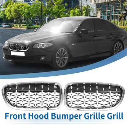 Hood Bumper Grille for BMW 528i 535i 550i xDrive (2011-2016) Pair