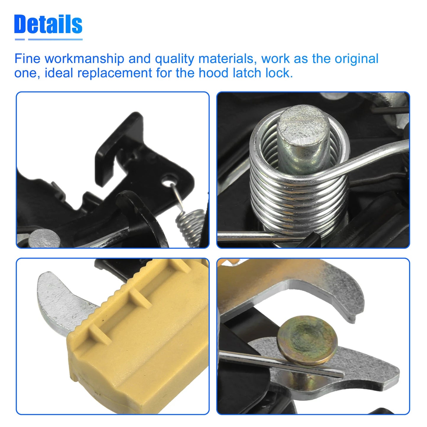 Hood Latch Lock Front Left for Ford Fusion (2013-2018) Black