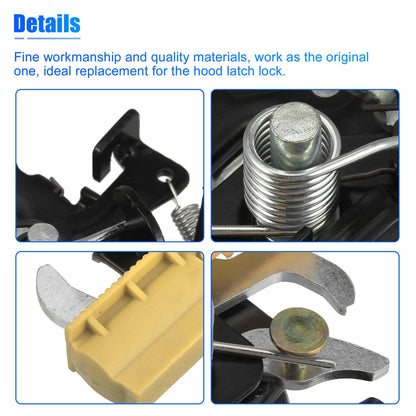 Hood Latch Lock Front Left for Ford Fusion (2013-2018) Black