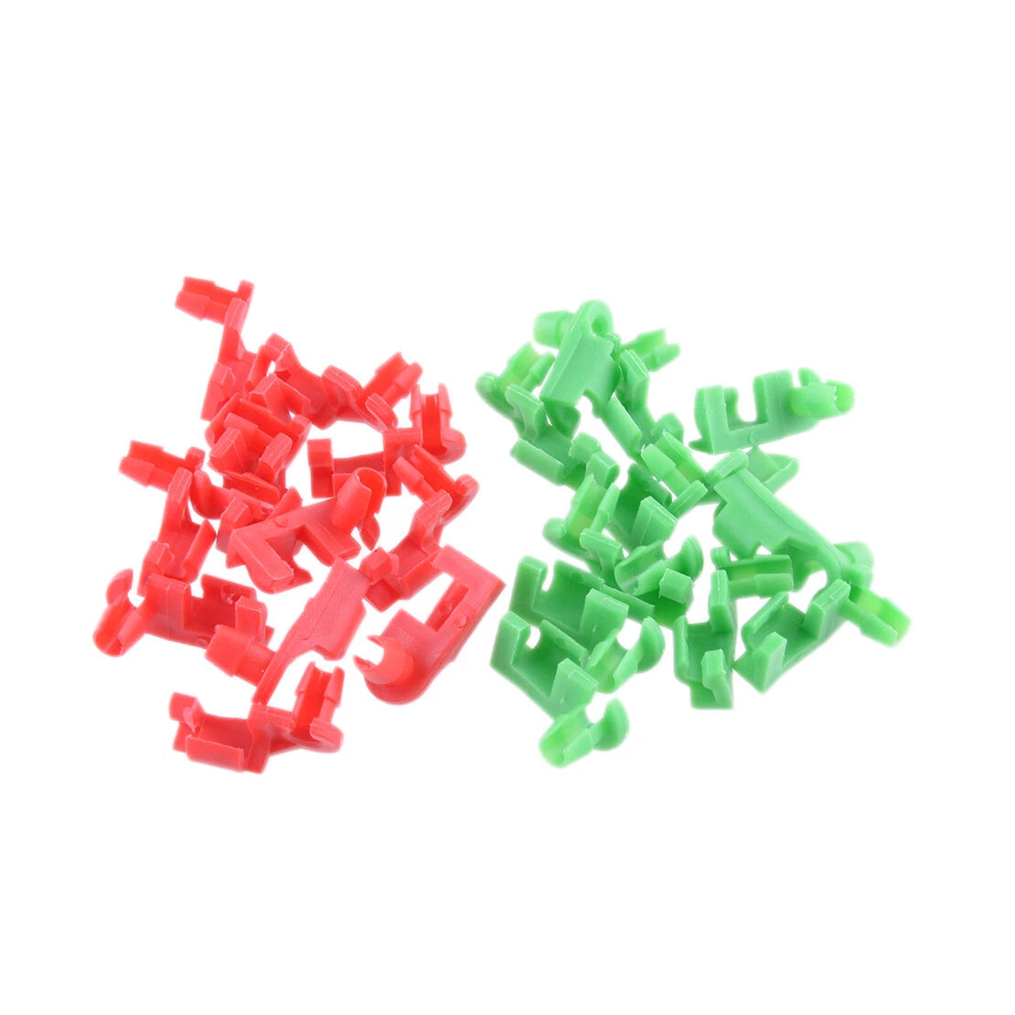 Nylon Car Door Lock Rod Clips Fasteners Rivets Red Green  24pcs