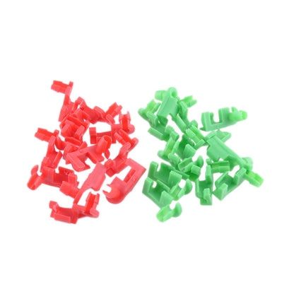Nylon Car Door Lock Rod Clips Fasteners Rivets Red Green  24pcs
