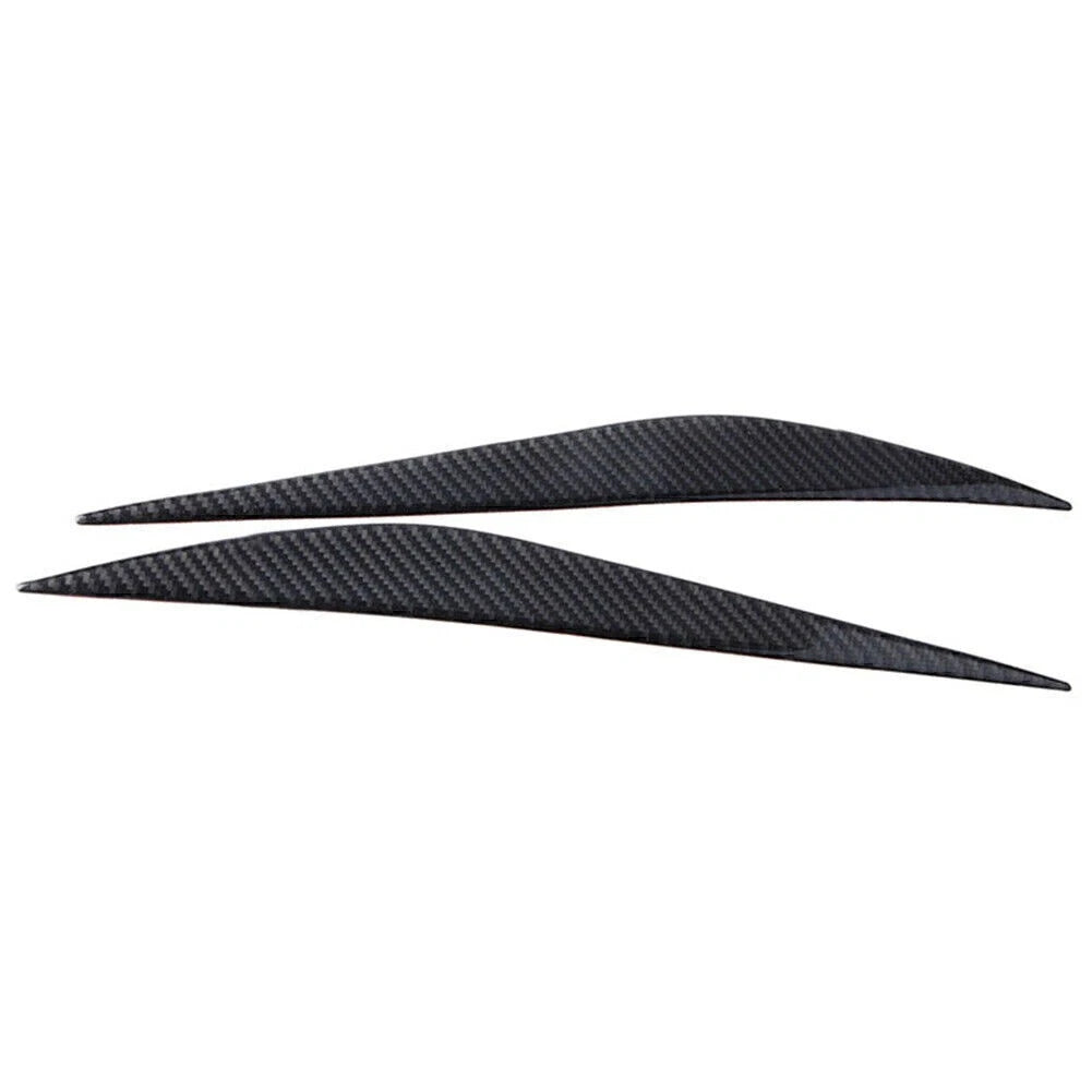 2 x Carbon Fiber Headlight Eyebrow Eyelid Covers for BMW 3 Series (2013-2017)