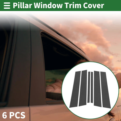 6 x Door Pillar Window Trim Carbon Fiber for BMW X1 (2009-2015)