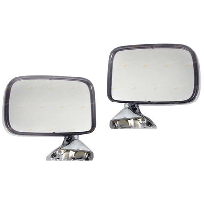 LH+RH Chrome Side Door Mirrors Pair for Toyota Hilux (1983–2004)