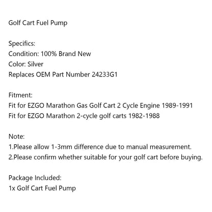 Fuel Pump for EZGO Marathon 2-Cycle Gas Golf Cart (1994-2000)