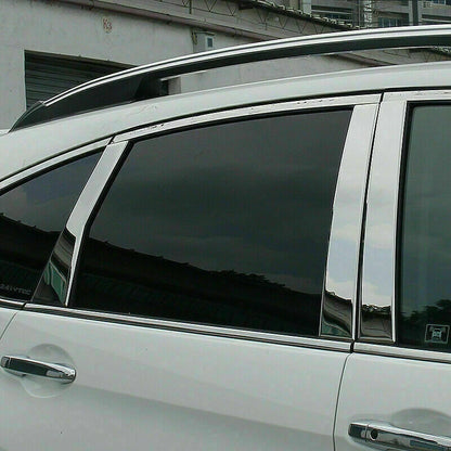 6x Chrome Pillar Post Stainless Steel Trim Door Cover for Honda CR-V (2012-16)
