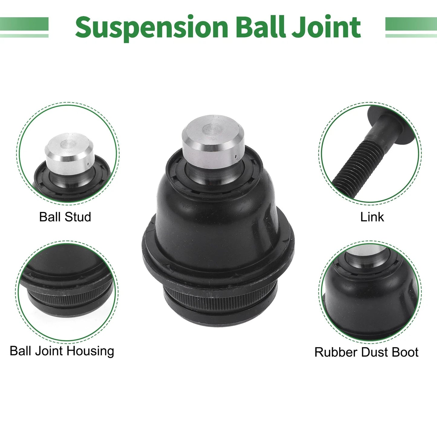 4 Pcs Front Suspension Kit Tie Rod Ends Ball Joints for Jeep Compass (2007-2023)