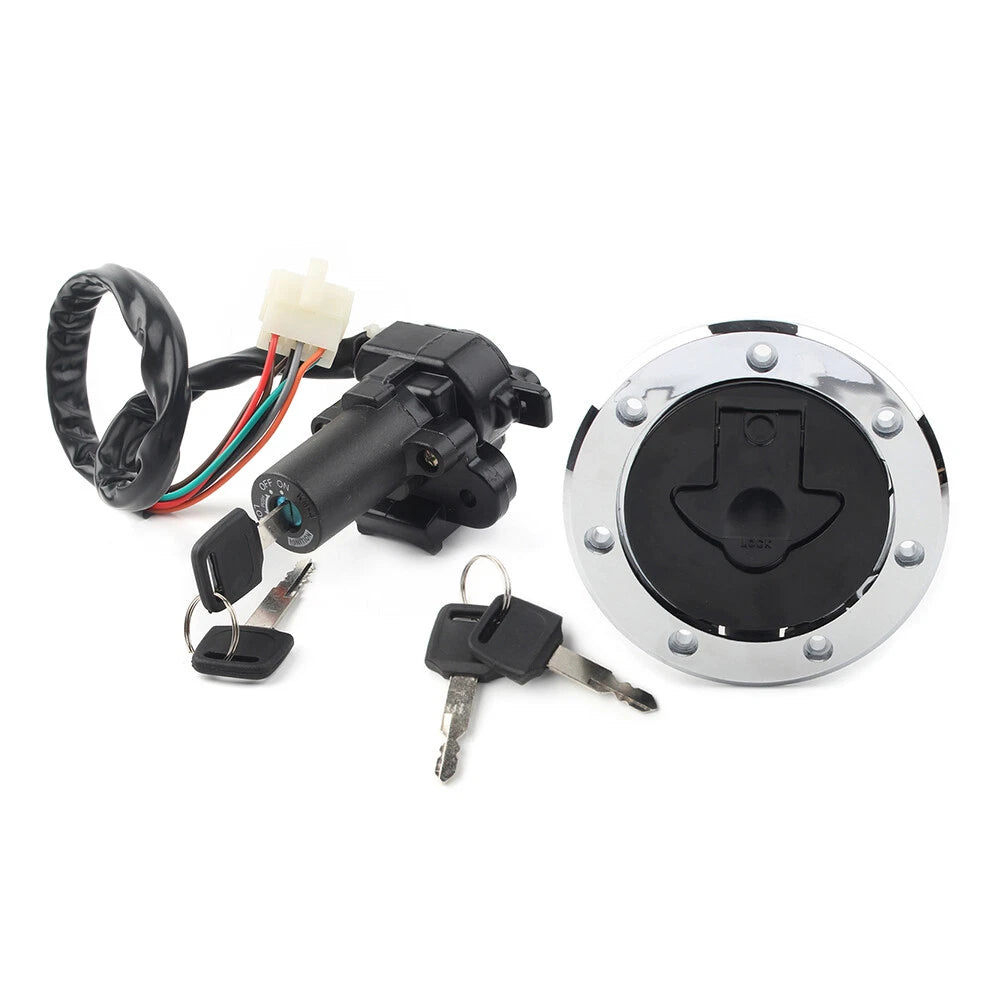 Fuel Gas Cap Ignition Switch Lock Set for Kawasaki Ninja ZX6R ZX7R ZX9R (2000-2002)