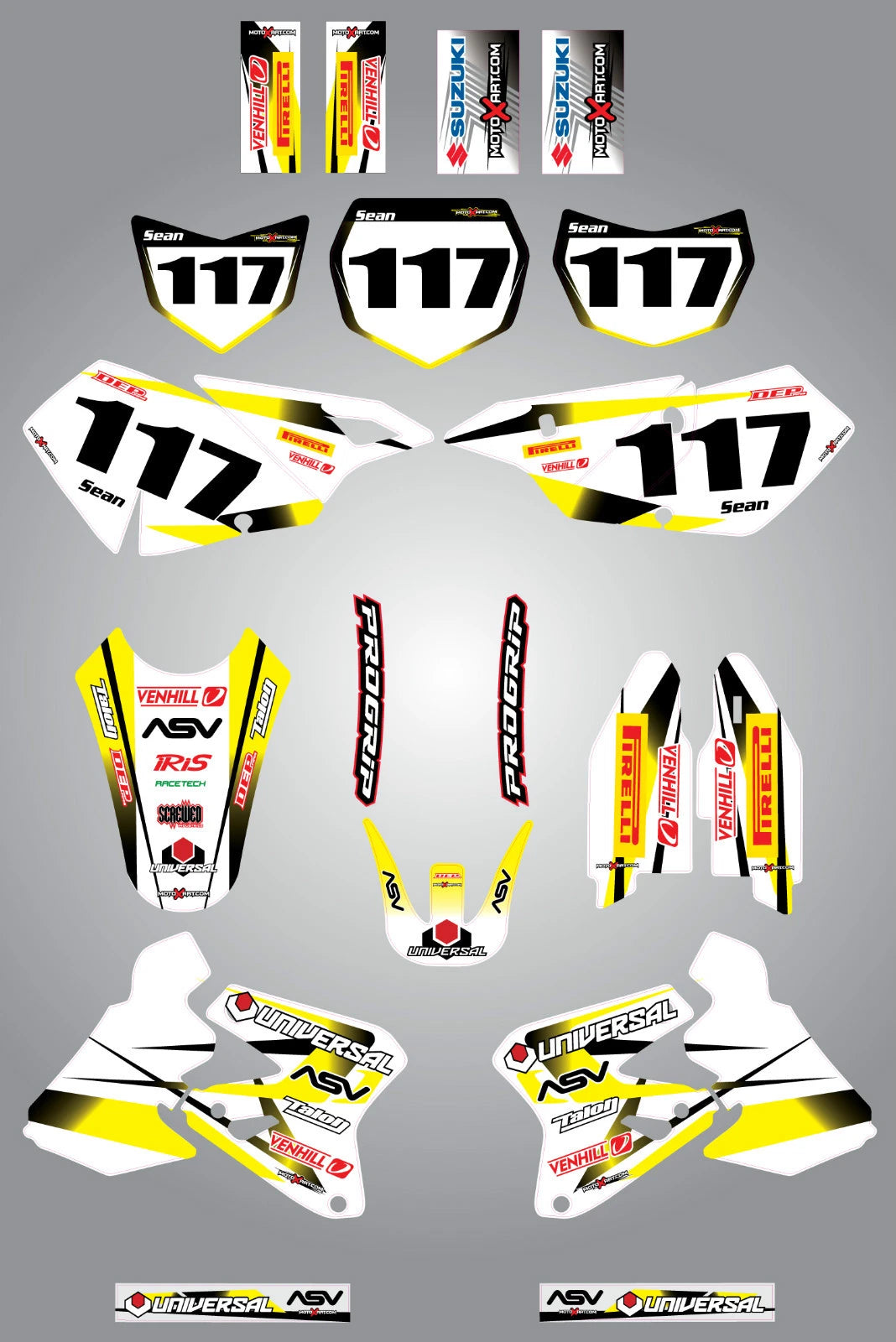 Custom Graphic Kit - STORM STYLE for Suzuki DRZ 400 (2000-2015) Stickers