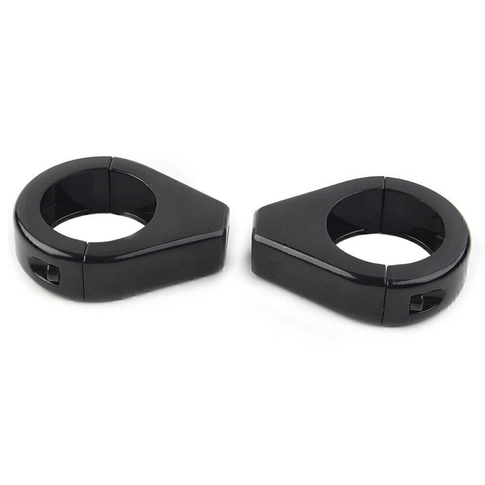 41mm Black Turn Signal Relocation Fork Tube Clamps for Harley Davidson Softail