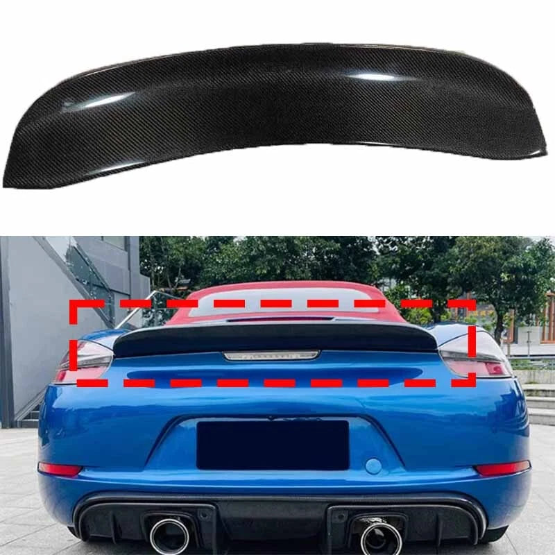 Real Carbon Fiber Rear Trunk Spoiler Wing for Porsche 718 Boxster 2016-2019