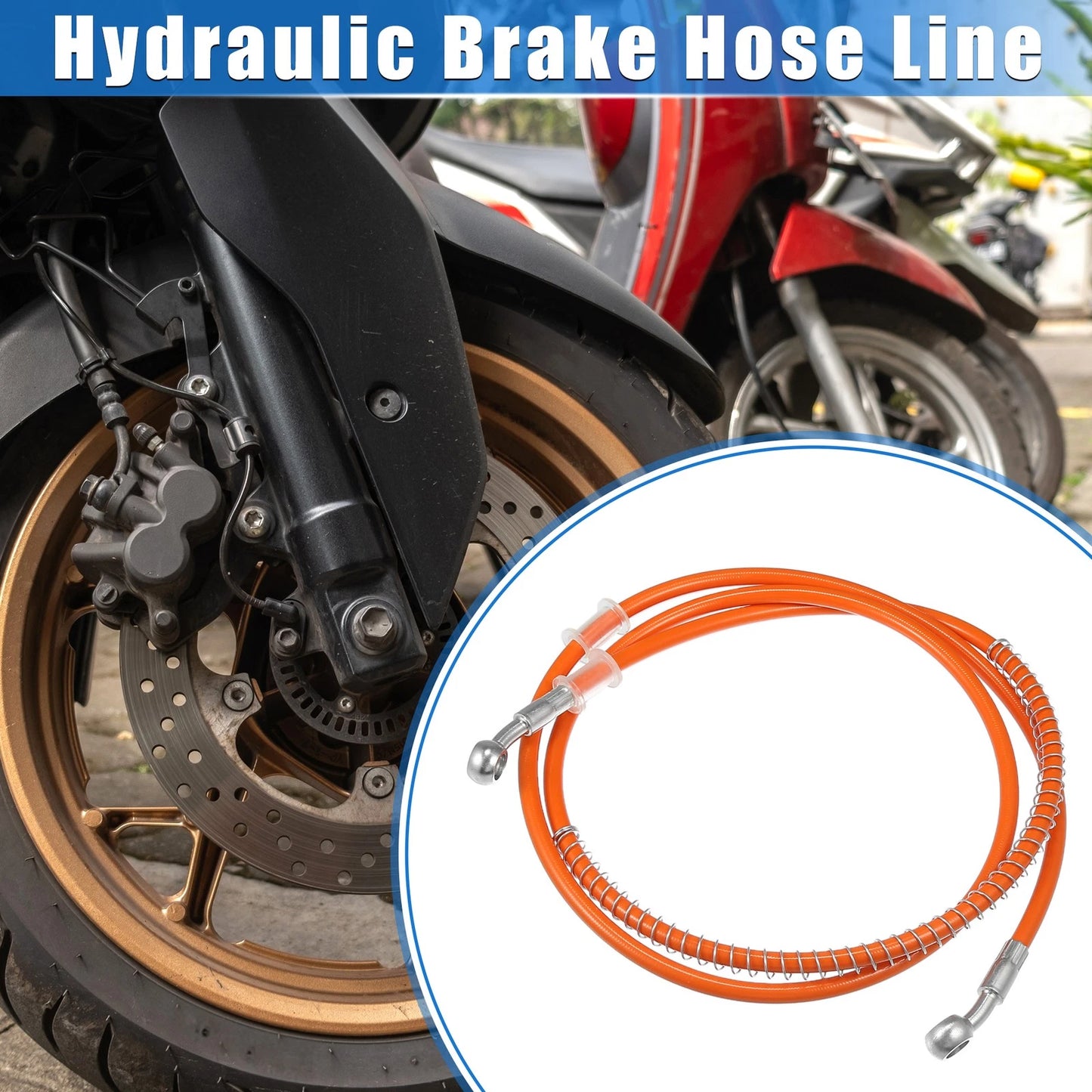 Brake Hose Line 150cm 59.06" 10mm Hydraulic Pipeline for Motorcycle