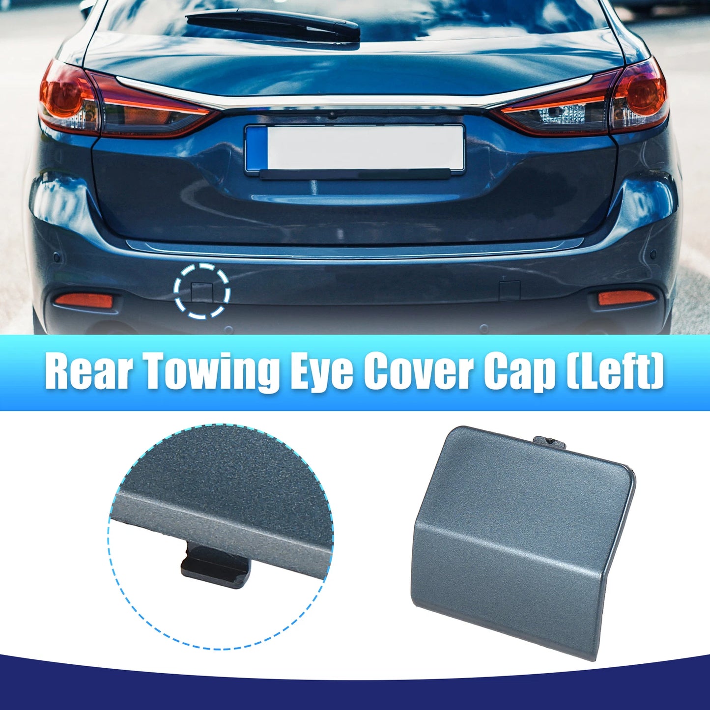 Blue Rear Bumper Tow Hook Cover for Mazda 6 (2003-2023)