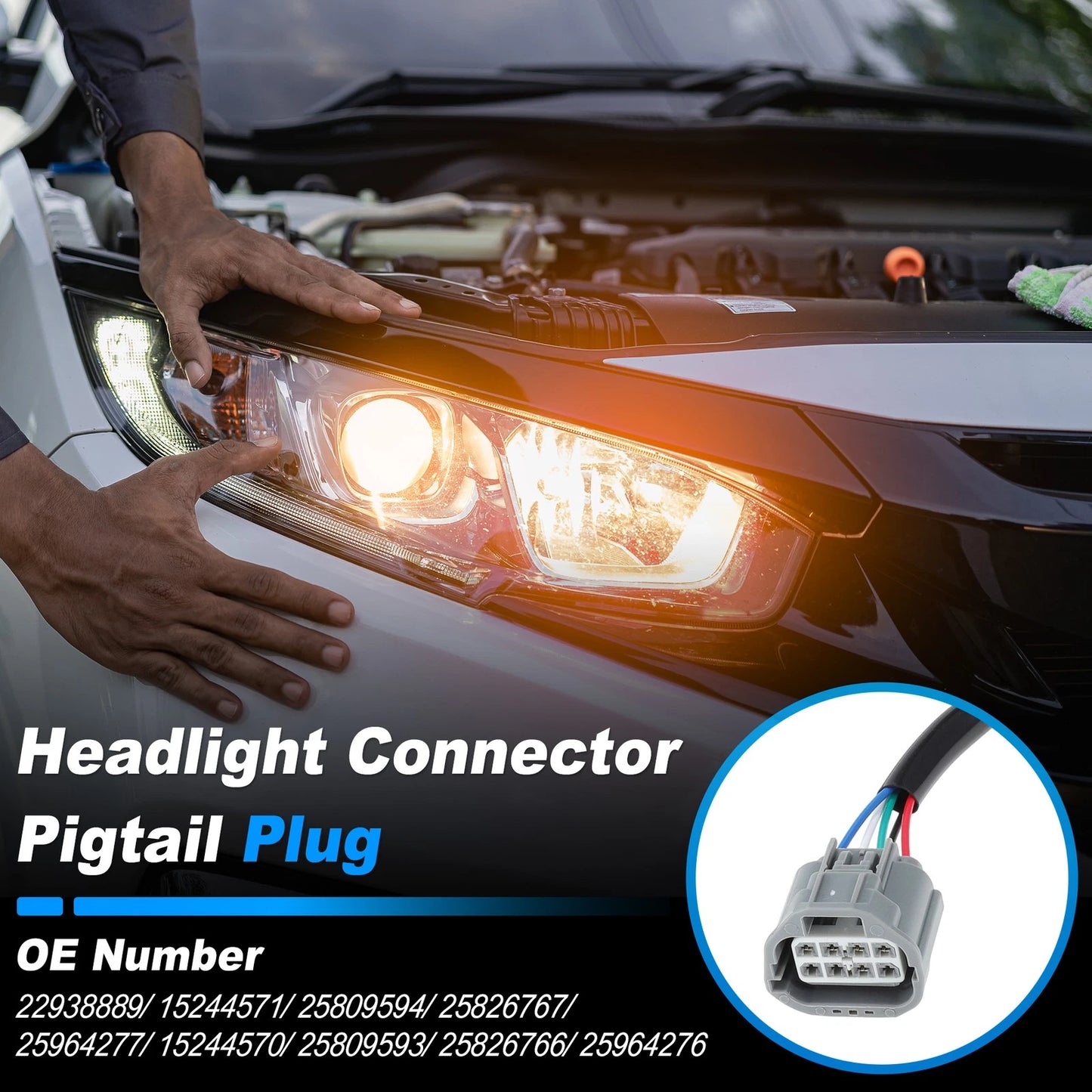 HID to Halogen Headlight Wiring Harness Adapter for GMC Acadia