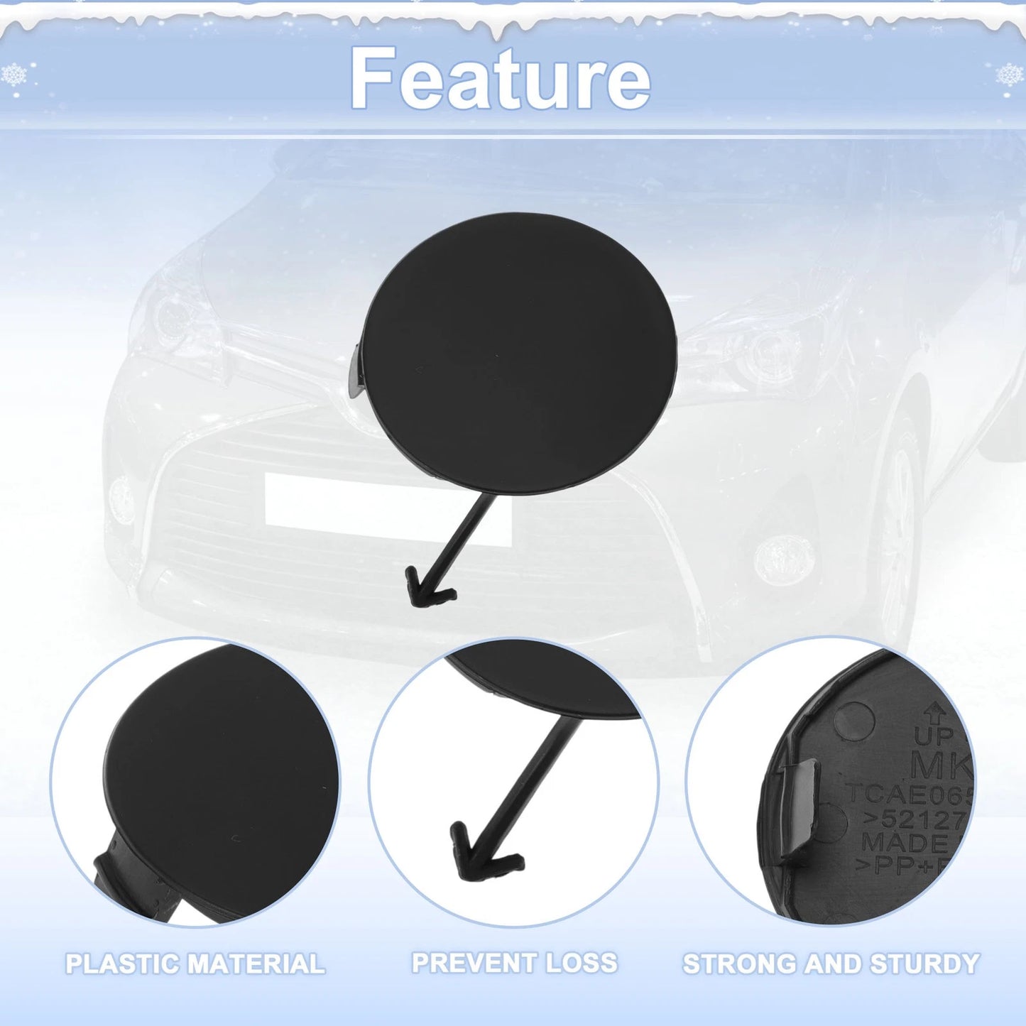 Right Front Tow Hook Cover for Toyota Prius (2017-2022)