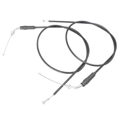 Black Steel Throttle Cables for Harley Sportster XL1200 XL883 (2004-2023)