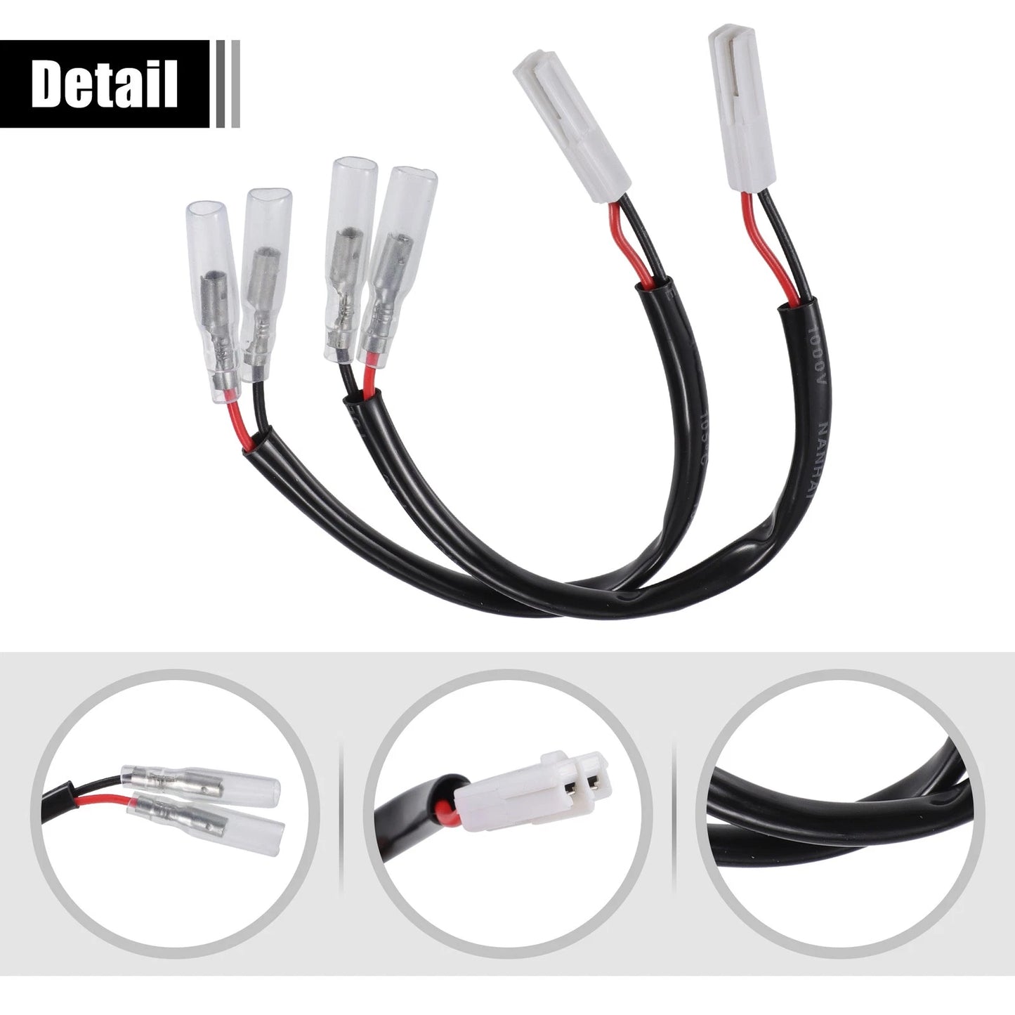 Motorcycle Turn Signal Cable Adapter Connector for Honda  - 4 x Pcs