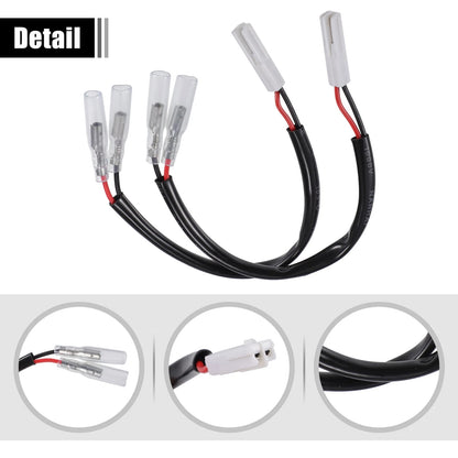 Motorcycle Turn Signal Cable Adapter Connector for Honda  - 4 x Pcs