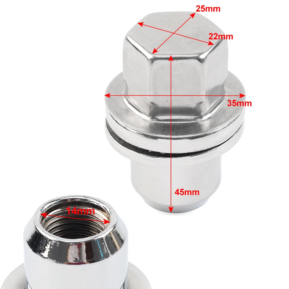 Steel Wheel Lug Nut for Land Rover Discovery 3 4 5 Range Rover Sport (2005-2023)