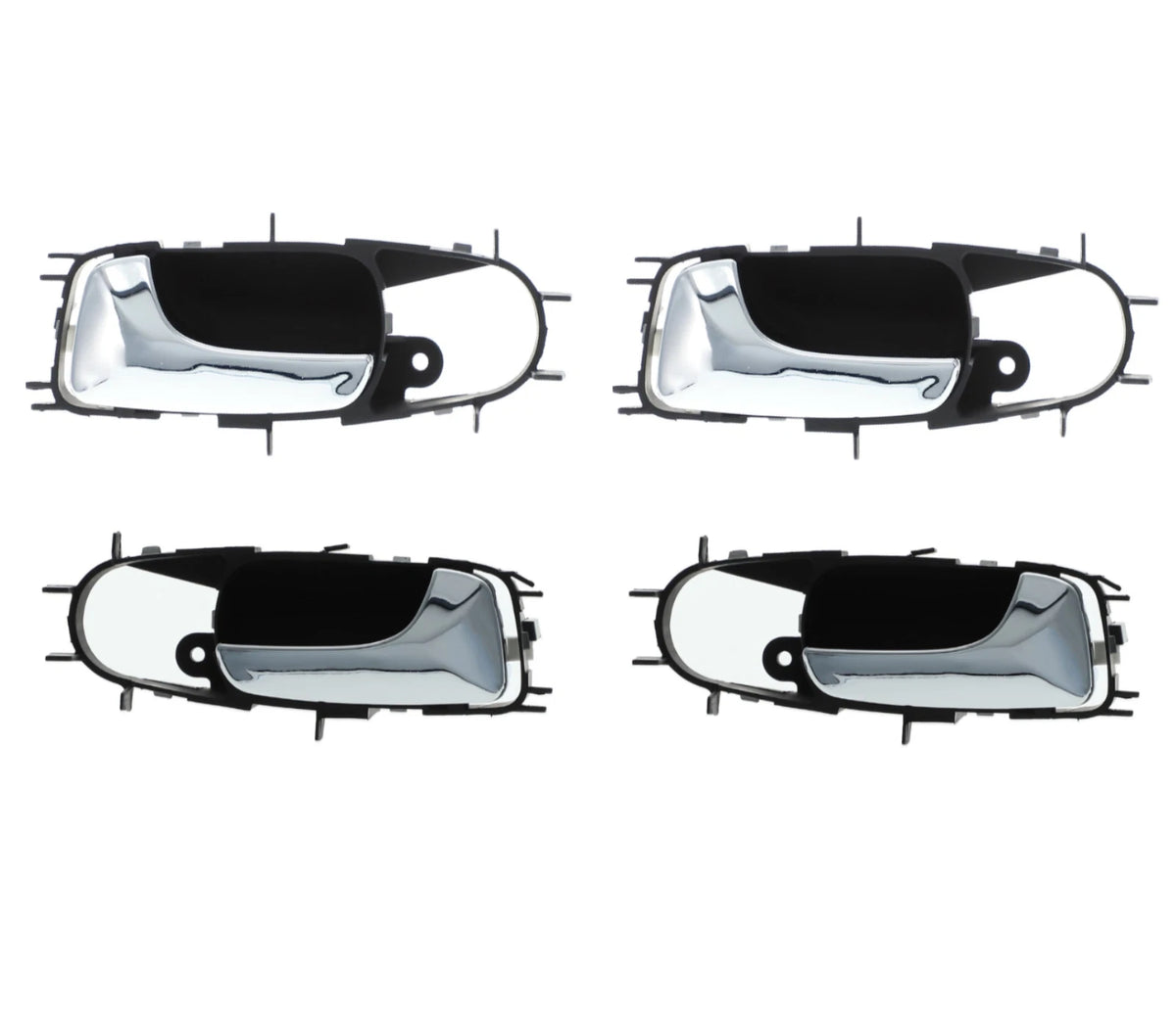 4pcs Chrome Facial, Black Base Inner Door Handle for Holden Viva JF (2005–2009)