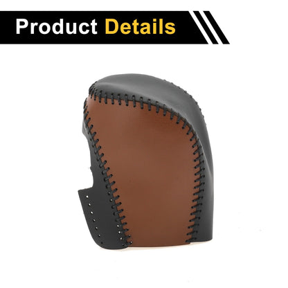 Gear Shift Knob Cover for Honda Civic 2016-2021 Black Brown Faux Leather