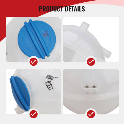 Coolant Expansion Tank w/Cap for Audi A3 Q3 VW Golf Tiguan (2006-2023)