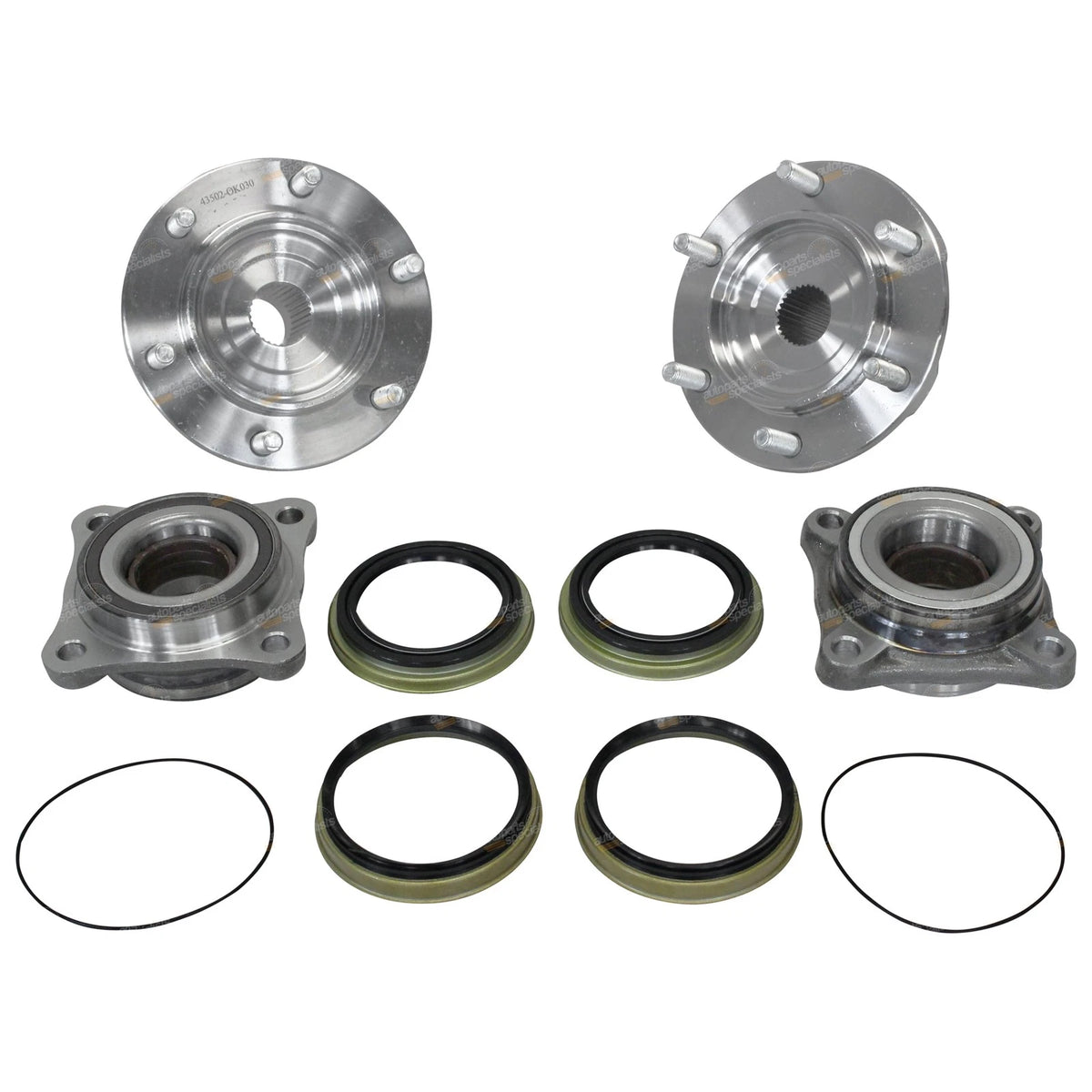 Front Wheel Bearings + Stud Hub Kit for Hilux GGN25/KUN26/TGN26 (2005-2016)