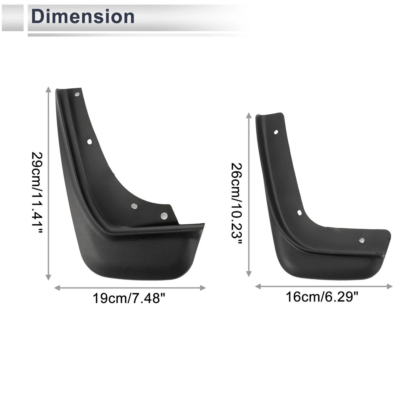 Mud Flaps Splash Guards 1 x Set for Volvo C30 (2010-2015)
