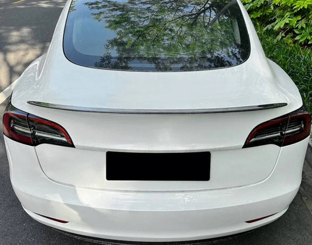 Carbon Fiber Look Rear Trunk Spoiler Wing for Tesla Model 3 Sedan (2017-2023)