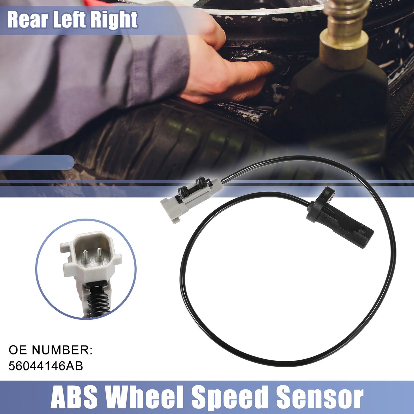 ABS Wheel Speed Sensor for Jeep Black (No.56044146AB)