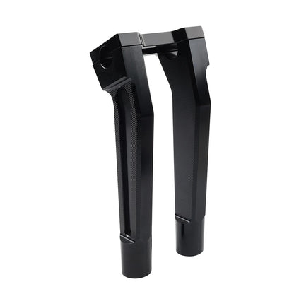 Black 10" Pullback Handlebar Risers Clamp for Harley 1" Handlebar