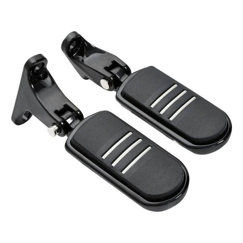 Black Rear Passenger Footpeg Mini Mount for Harley Street Glide (1993-2025)