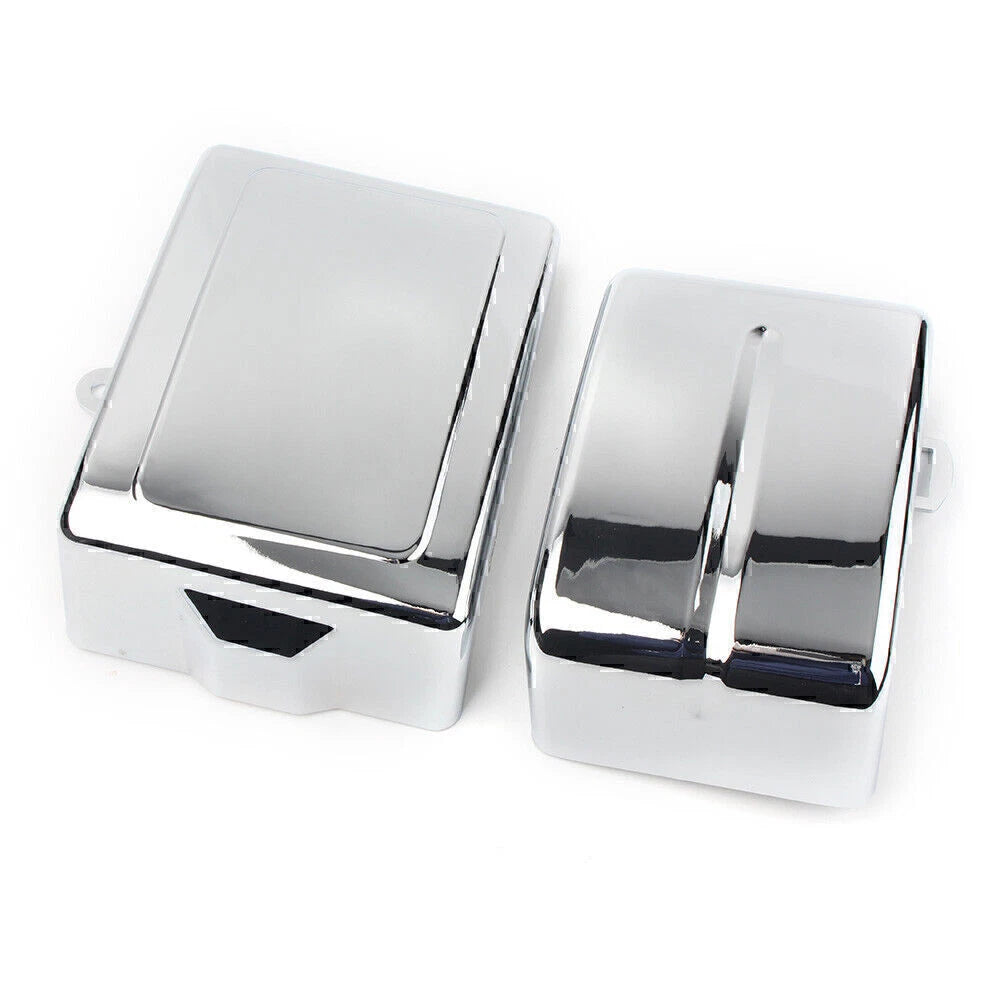 Chrome Battery Side Covers for Harley Dyna Fat Bob Super Glide (2006-2017)