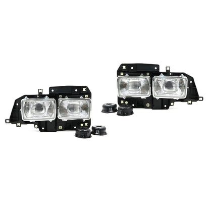 Head Light  & Housing x2 for Isuzu Elf 150 NRR NPR NQR 1988-2004