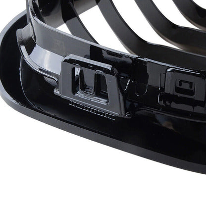 2 x Front Kidney Grille Gloss Black for BMW F20 F21 (2015-2017)