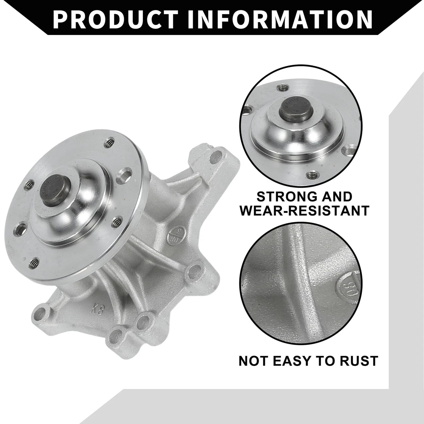 Water Pump with Rubber Ring for Toyota Celica Corolla Matrix (2000-2011)