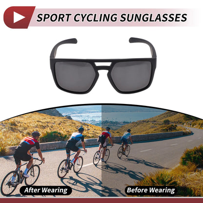 Motorcycle Riding Goggles Black Lens Black Orange Frame Tri-Acetyl Cellulose TR