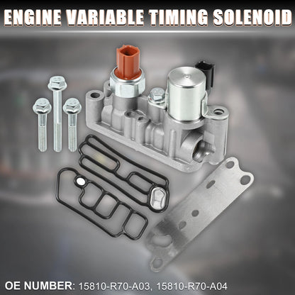 Engine Variable Timing Solenoid Assembly Set with Gasket for Honda (2016-2021)