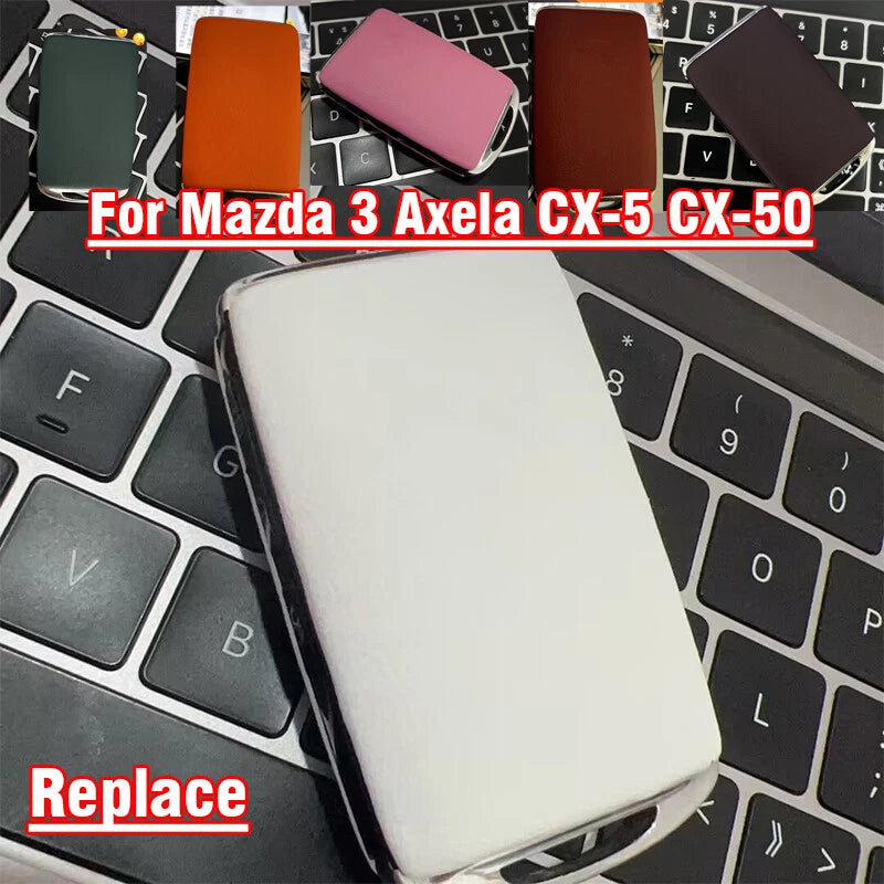 Leather Key Remote Case Fob Shell for Mazda 3 Axela CX-5 CX-50