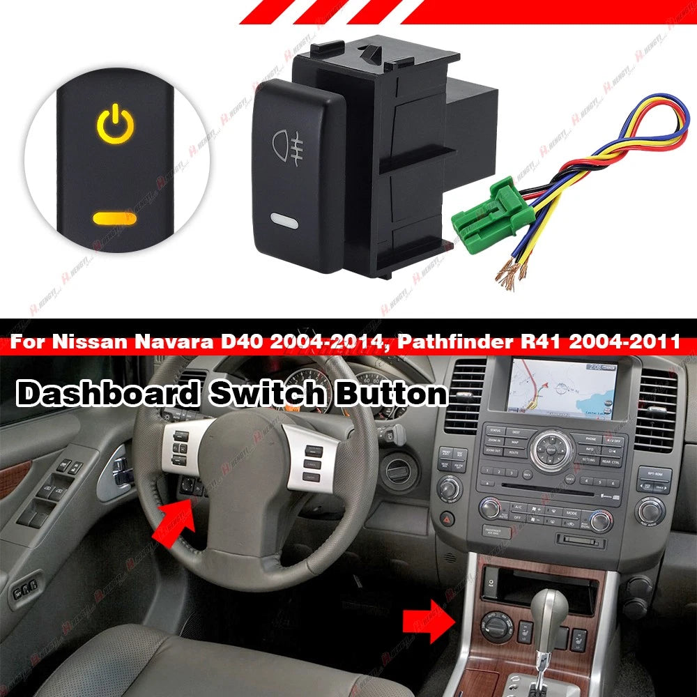LED Dashboard Control Switch Button 1x for Nissan Patrol Titan Pathfinder Navara